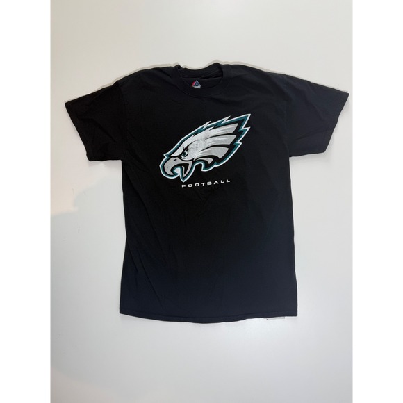 Majestic Philadelphia Eagles T-Shirt Football Black Mens Size Medium - Picture 1 of 5